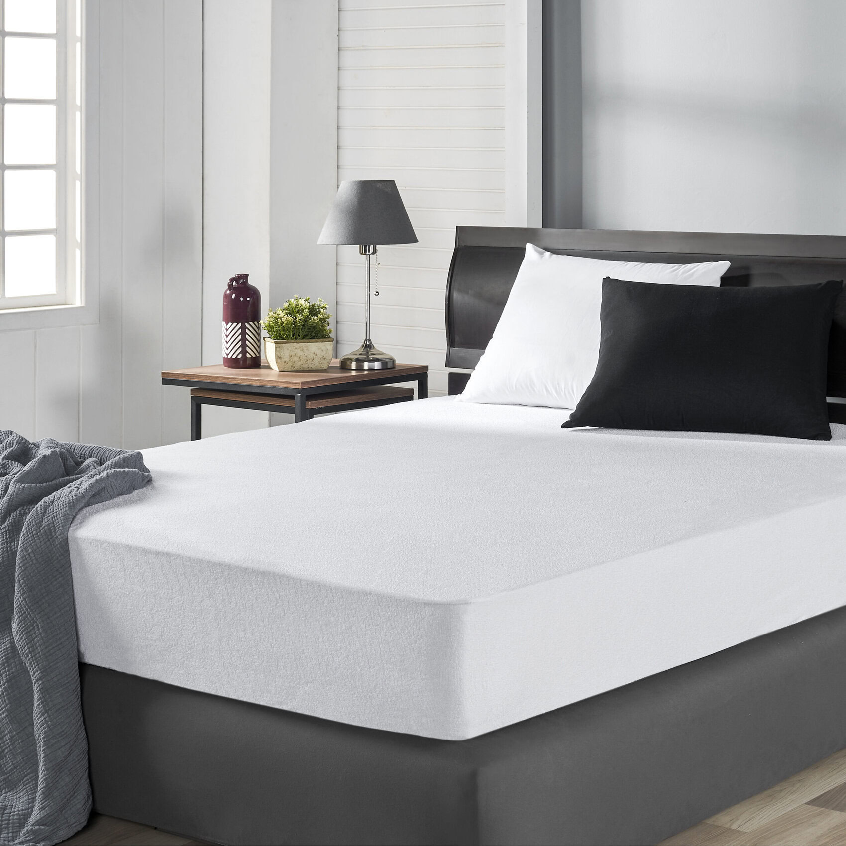 Ertop Textile waterproof matrasbeschermer - pampes 50% katoen, 50% polyester - 90x200 cm