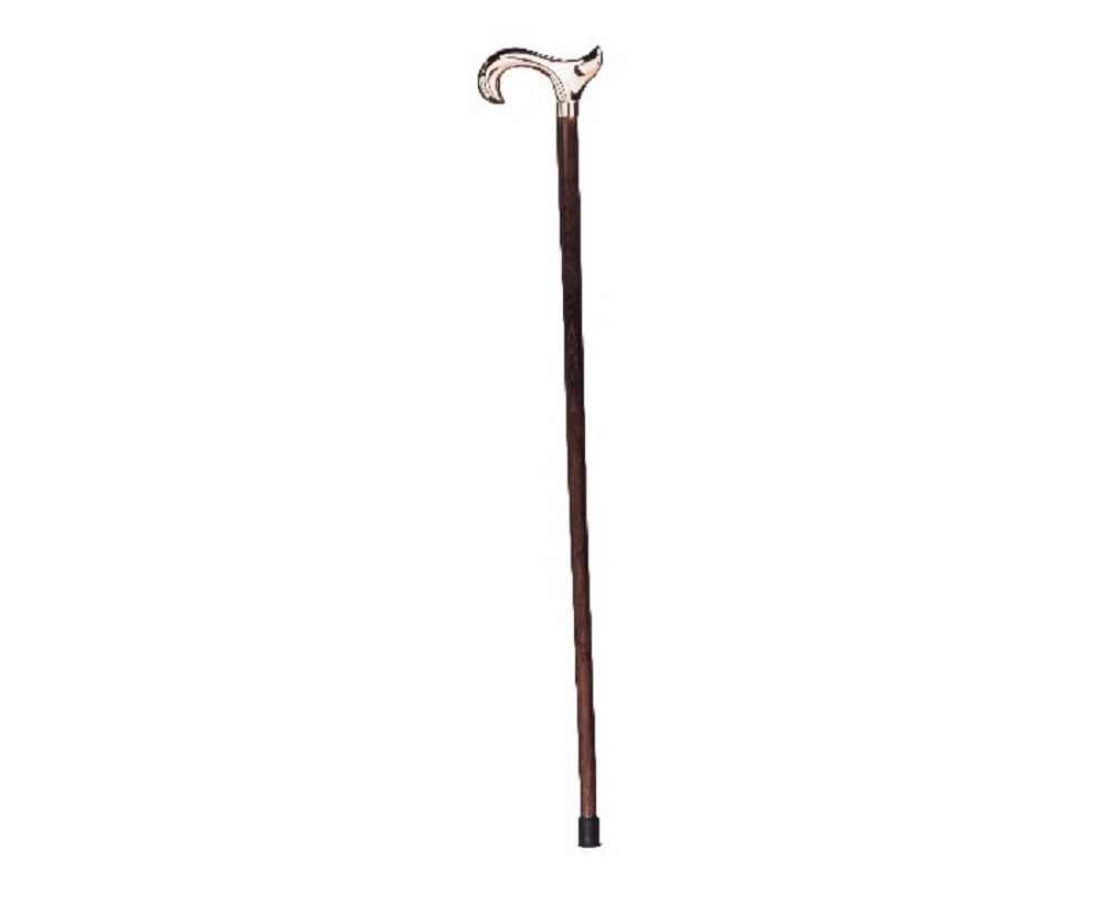 Moretti - Wandelstok beukenhout 92 cm - Crome handvat