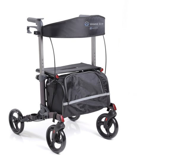 Moretti - Rollator gemakkelijk opvouwbaar - Inclusief tas - Zwart