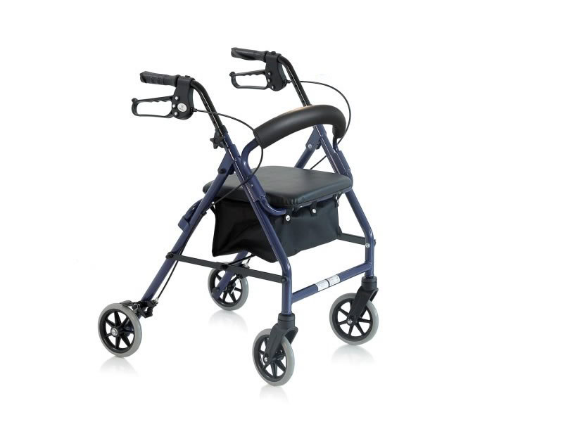 Moretti - Opvouwbare rollator - Aluminium - Met stoffen zitje