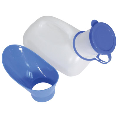 Aidapt - Urinaal unisex - draagbaar - met adapter - 1 liter inhoud